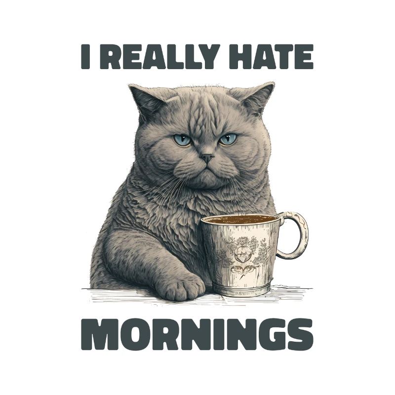I Really hate Mornings Cat