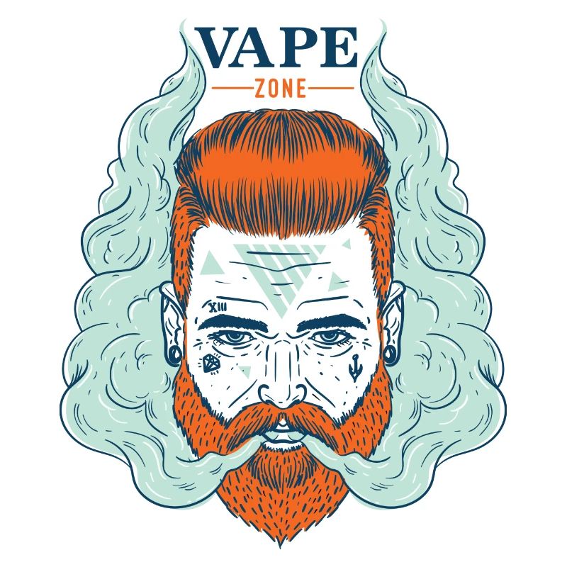 Vaper rauchender bärtiger Hipster