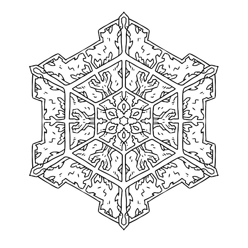 Mandala flocon de neige