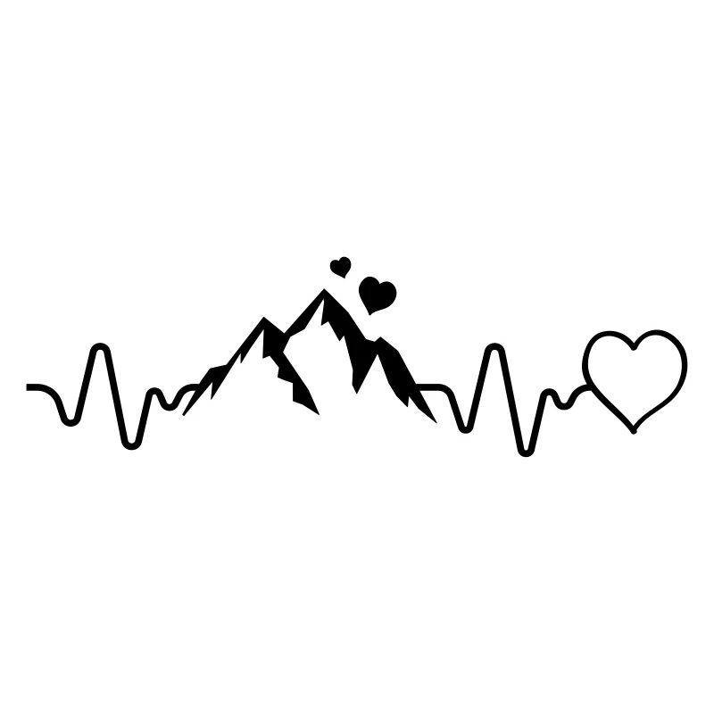 Mountains pulse heartbeat heart
