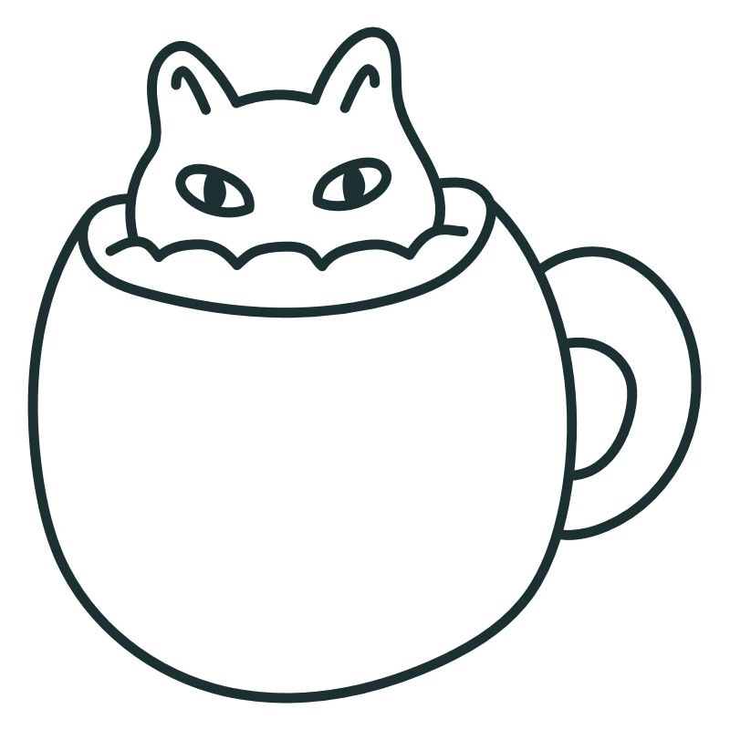 Mignon petit chat dans une tasse