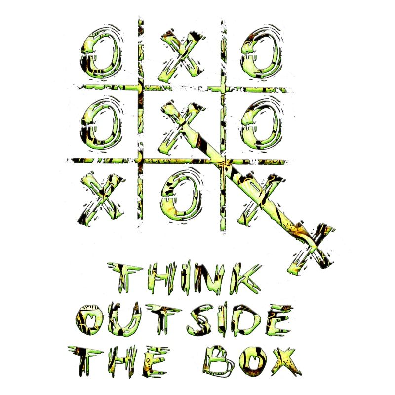 Think outside the box positive thoughts happy