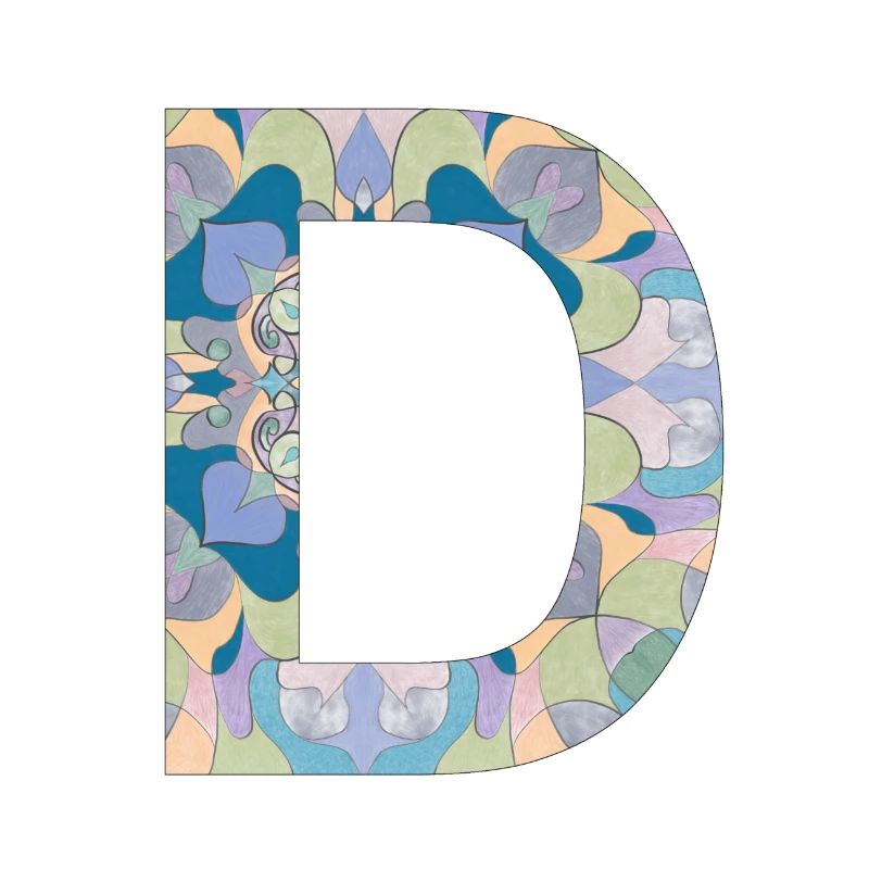 Buchstabe D im Mandala