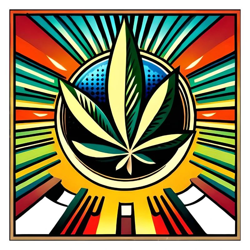 Cannabis comic style