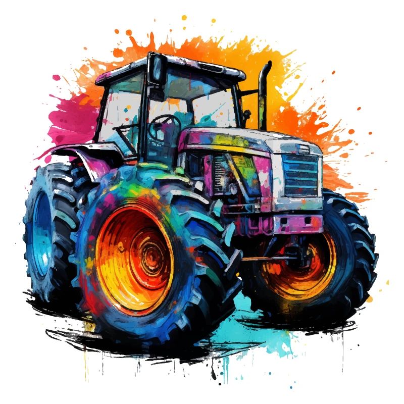 Tractor Farmer & Farmer Design. Gift