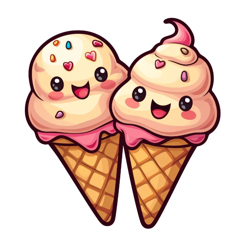 Création de crème glacée souriante