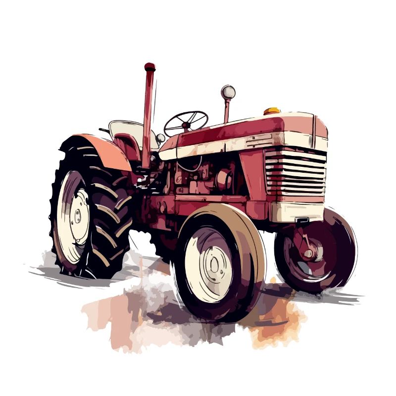 Roter Oldtimer-Traktor