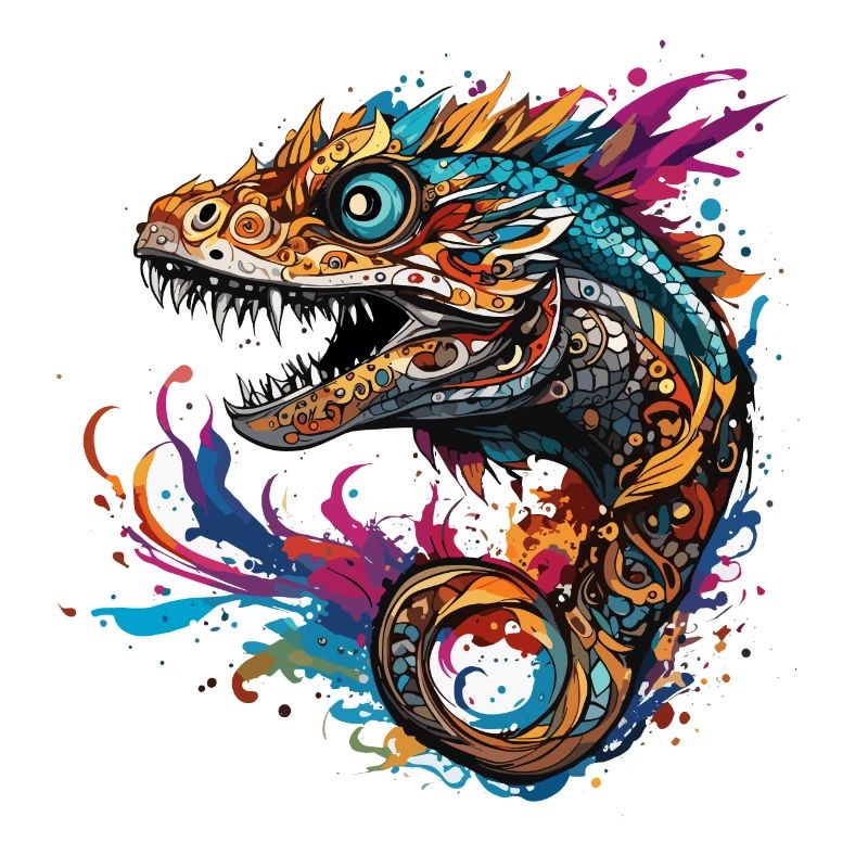 Tattoo / Tier / Kunst / cool / Comic / Schlange