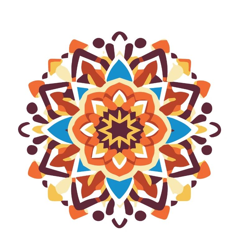 Mandala Pattern Colors Symmetrical