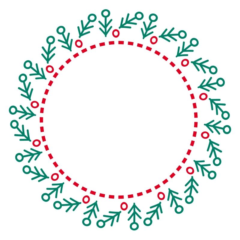 Neujahrs- und Weihnachtskranz