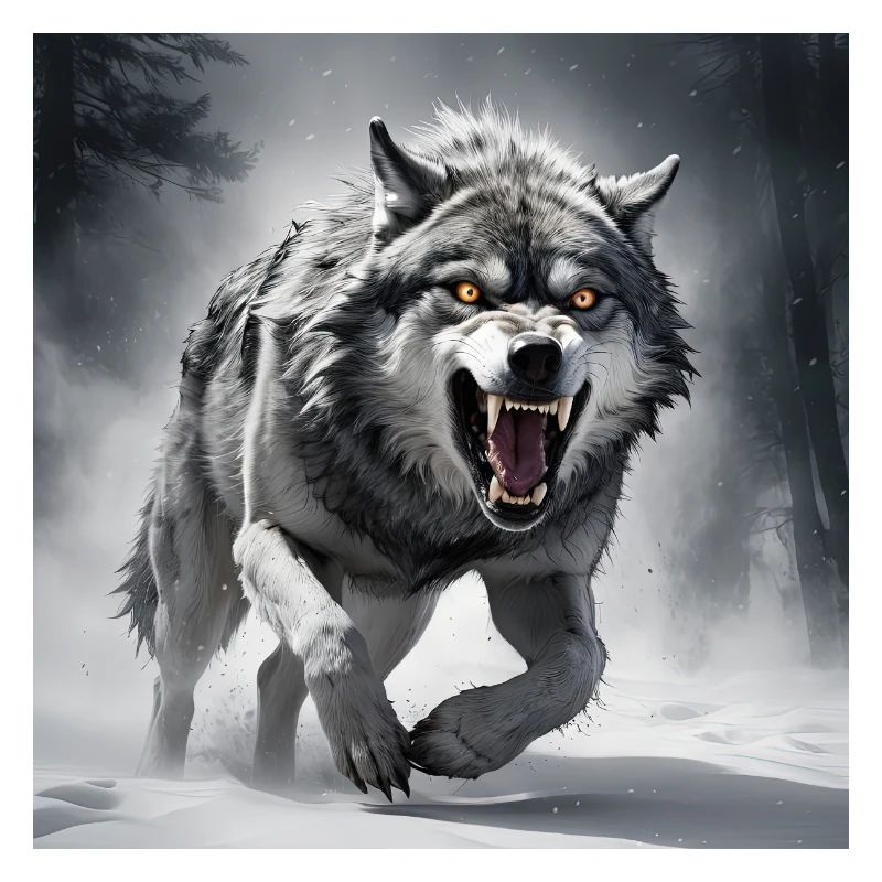 Wolf Animal Vector Nature Illustration Design Wild