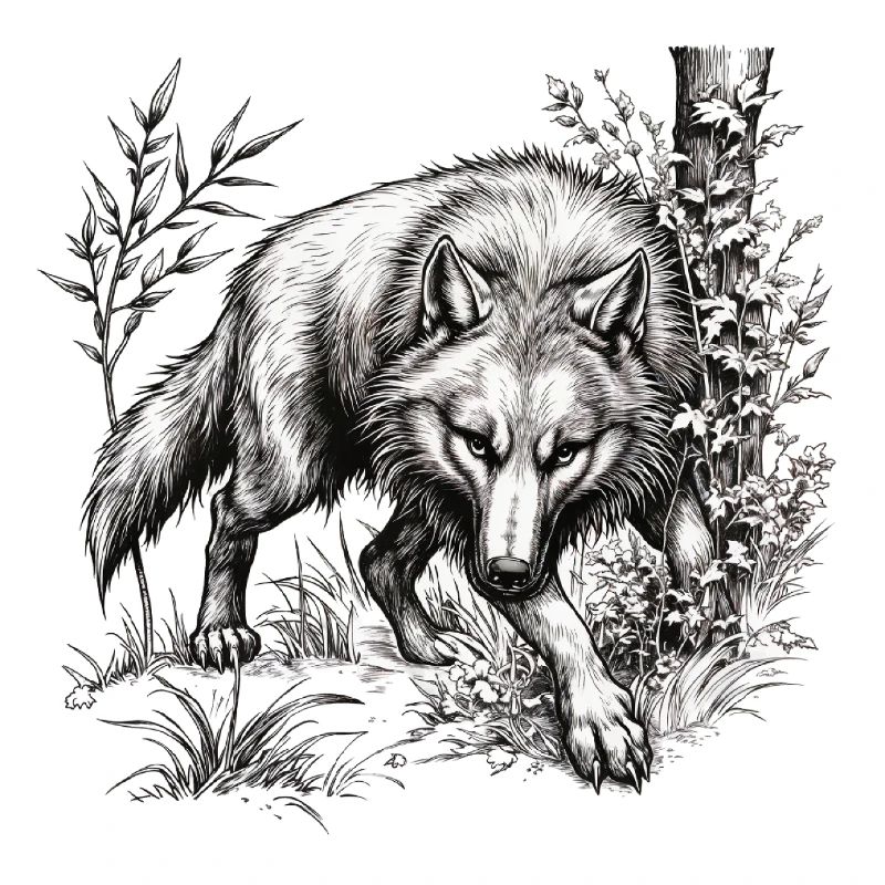 Wolf lurking