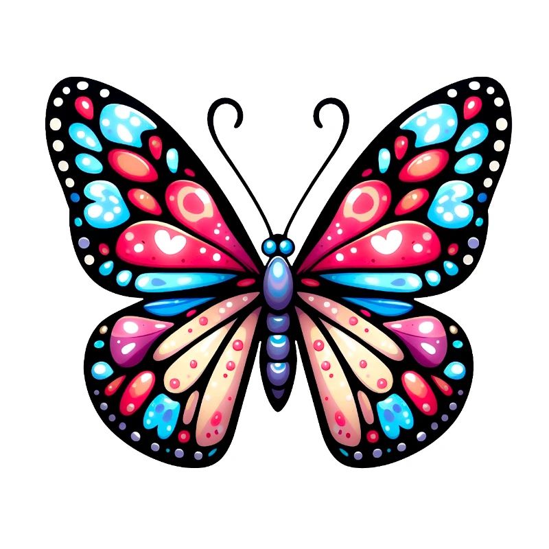 Papillon Multicolore, Symbole De Légèreté