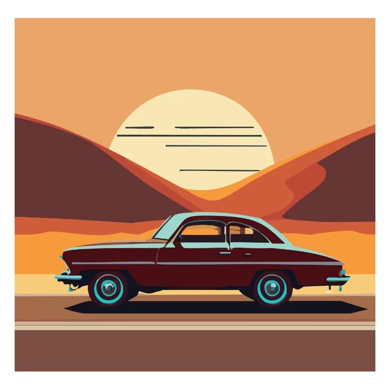 Auto / Oldtimer /Sonnenuntergang