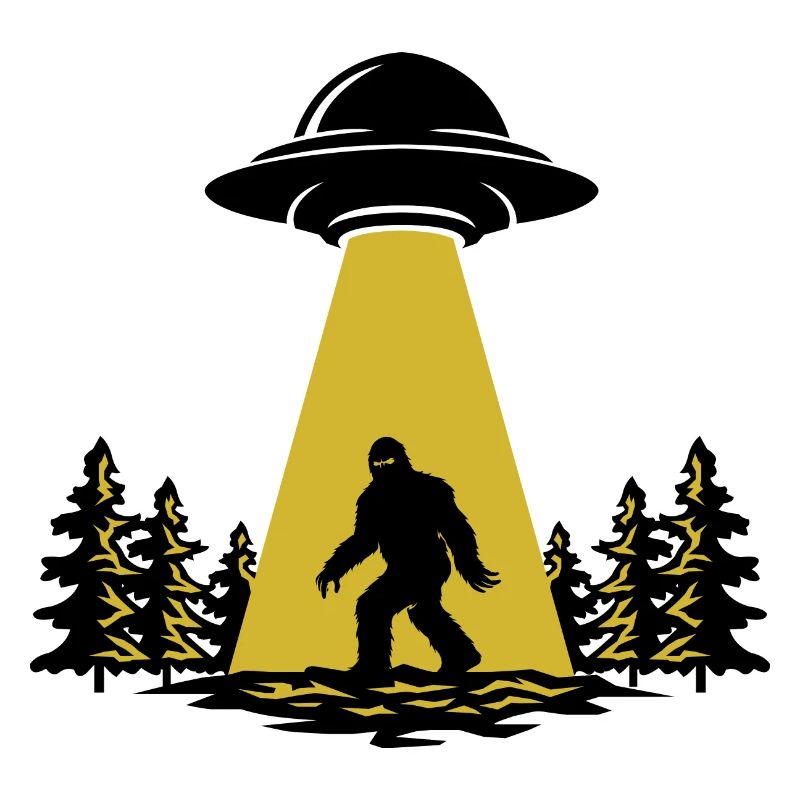 Bigfoot UFO Believer design| Sasquatch Alien Tee