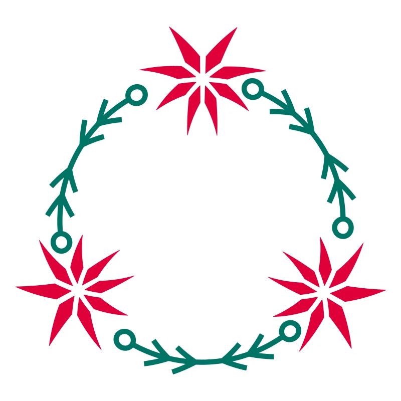 Weihnachtskranz aus Weihnachtsstern