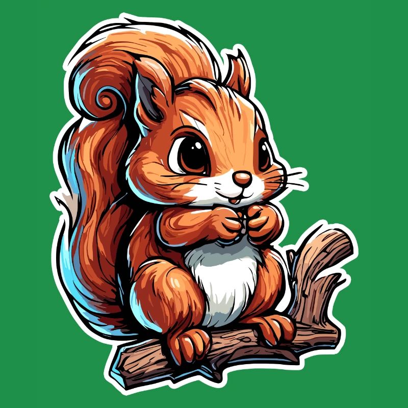 Eichhörnchen / Tier / Nagetier / Waldtier / Comic