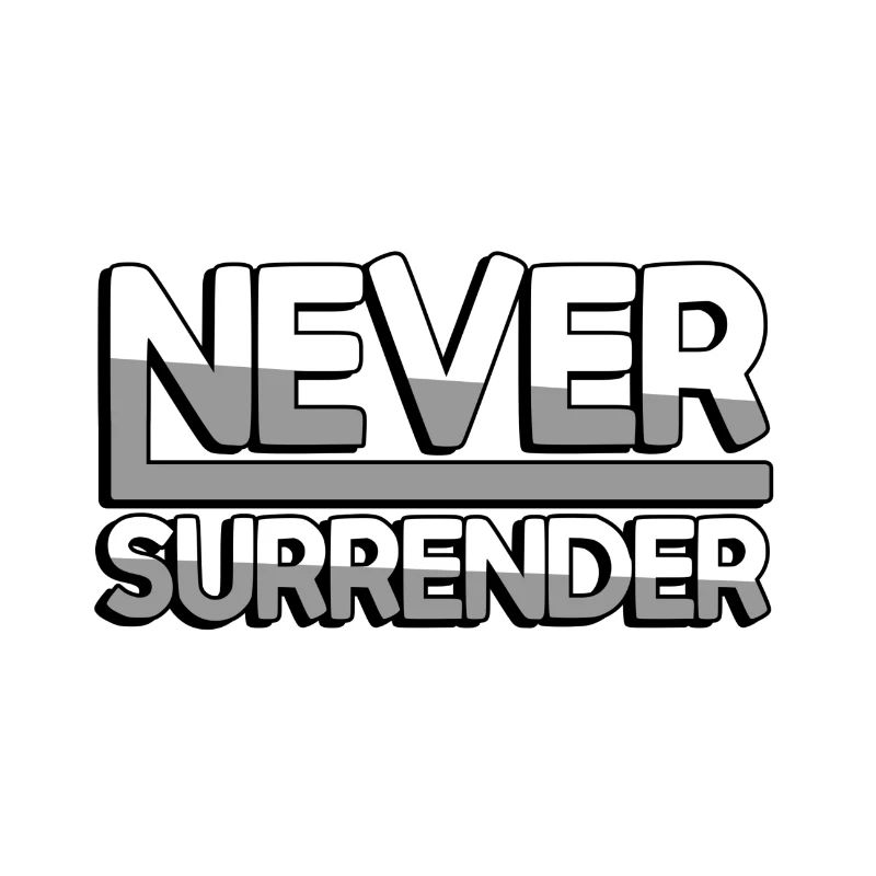 NEVER SURRENDER (Weiß) - Gaming