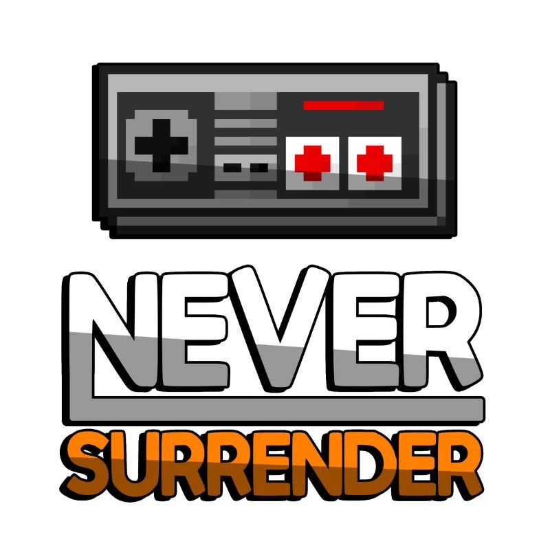 NEVER SURRENDER (Orange) + NES Controller - Gaming