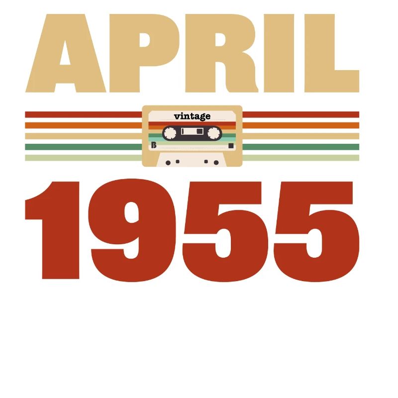 68th birthday April Born 1955 Gift idea