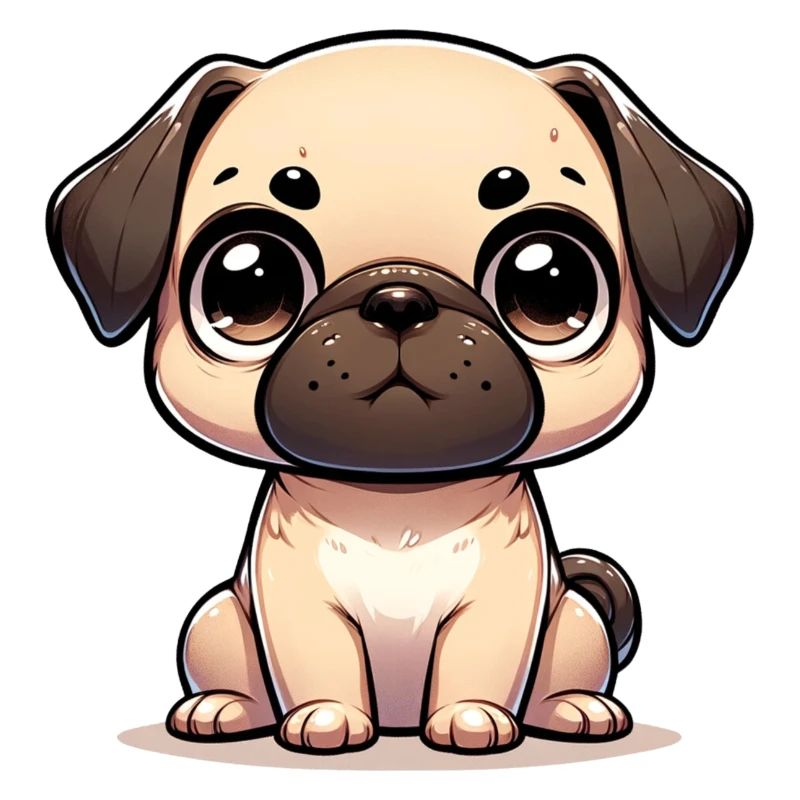 Illustration numérique de mignon Carlin