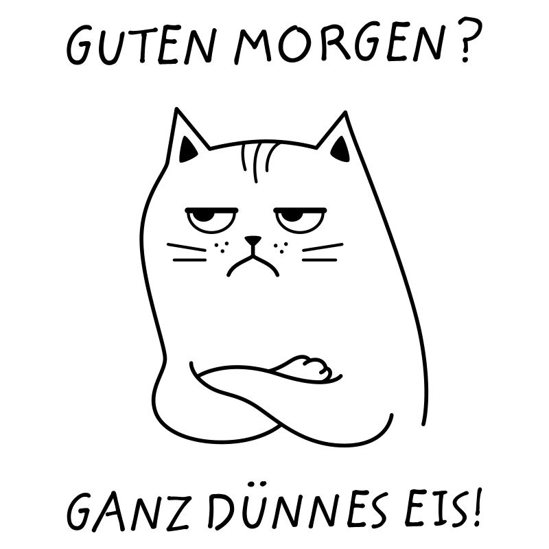 Guten Morgen? Ganz Dünnes Eis! Katze