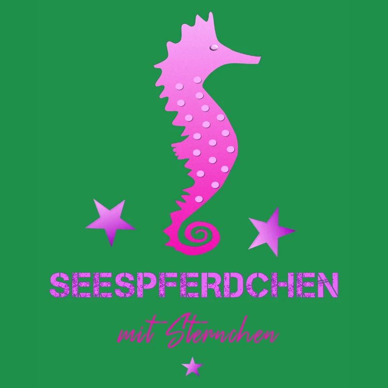 rosa seepferdchen mit sternchen Schwimmabzeichen