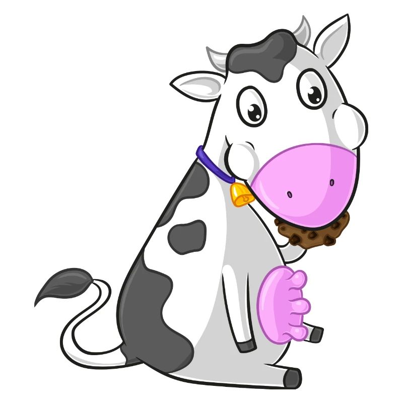 Comic-grignotant vache