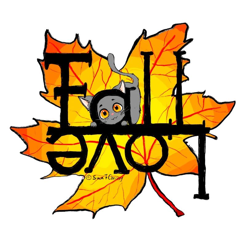 Herbst-Katze Fall Love