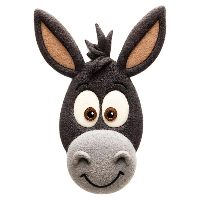 Funny Donkey Cartoon Head – Cute Animal Design