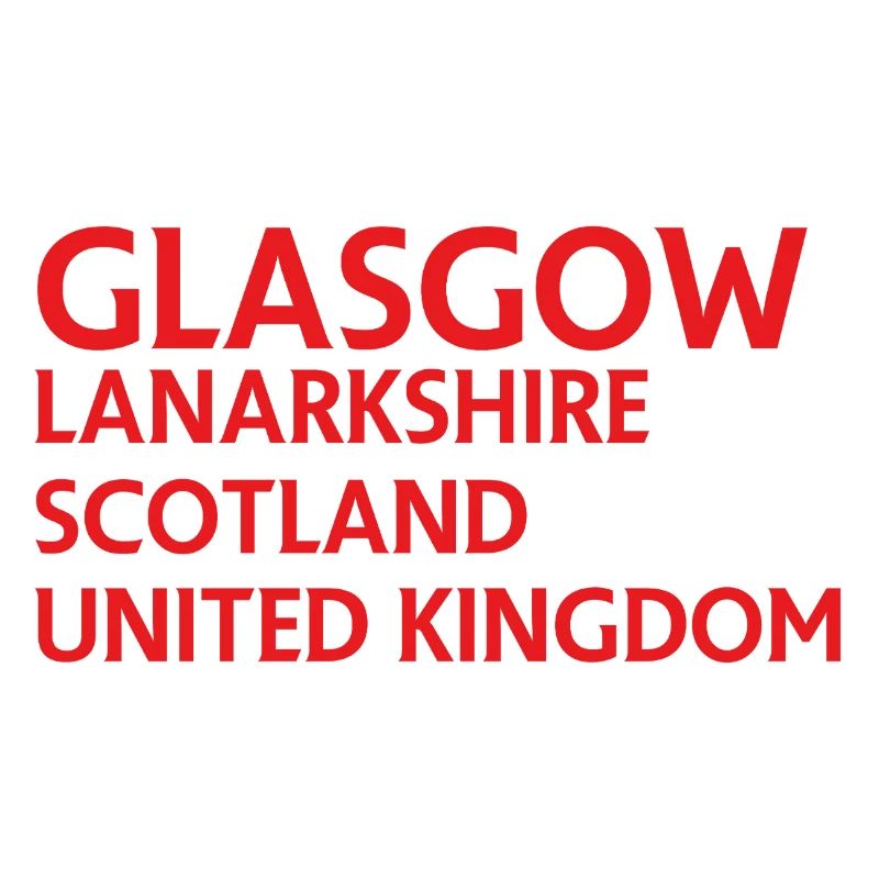 Glasgow – Scotland Textdesign