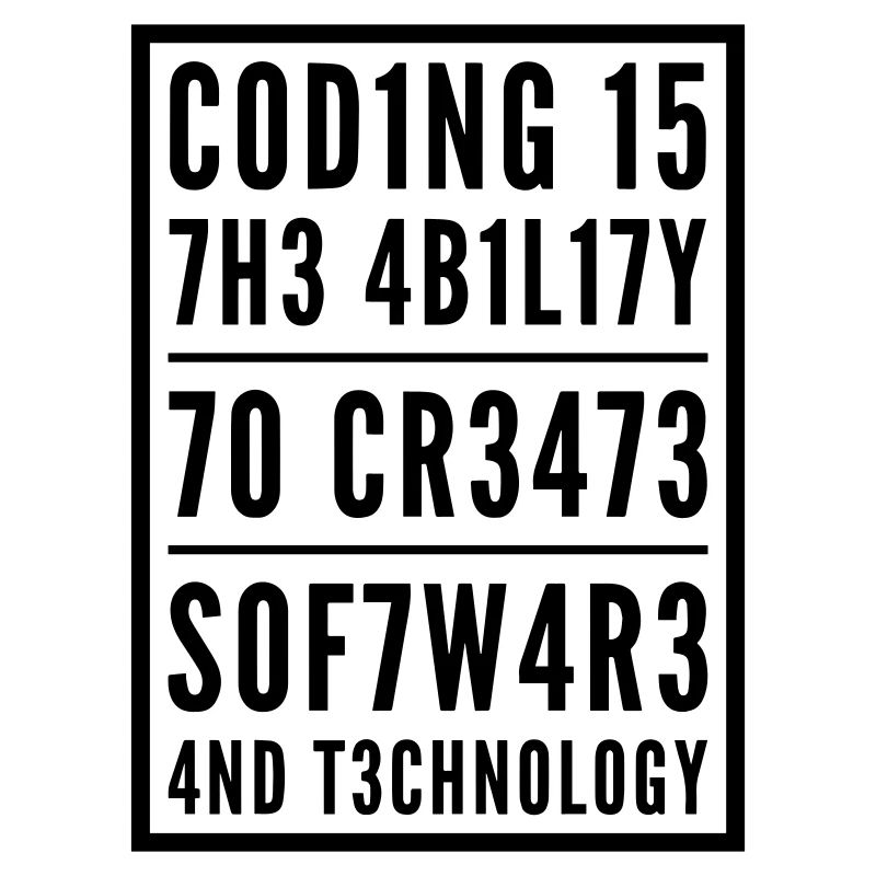 Programmieren Coden L337 Leetspeak Spruch