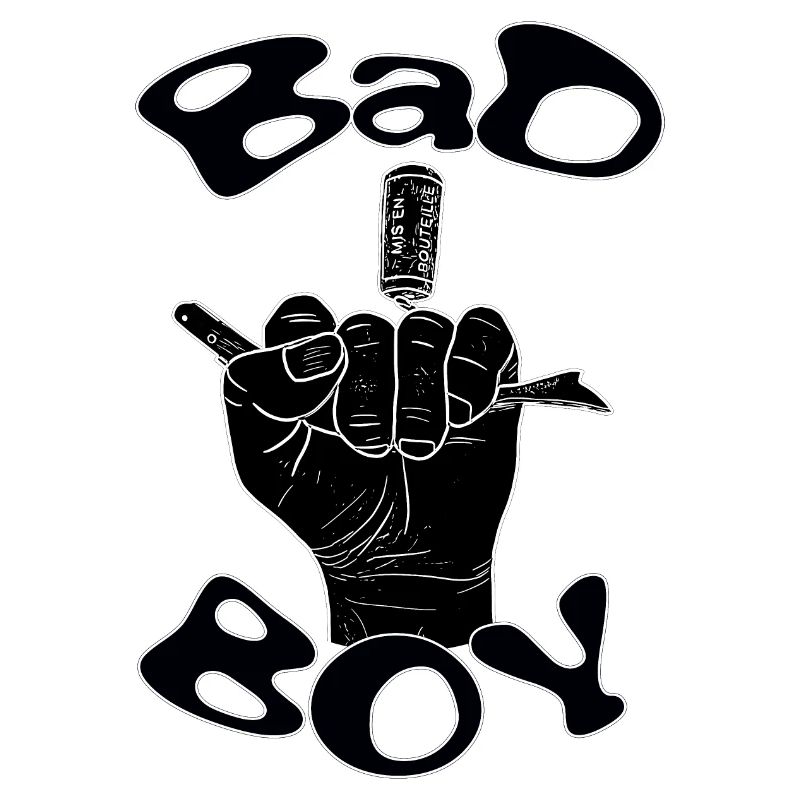 Bad boy with a black hand