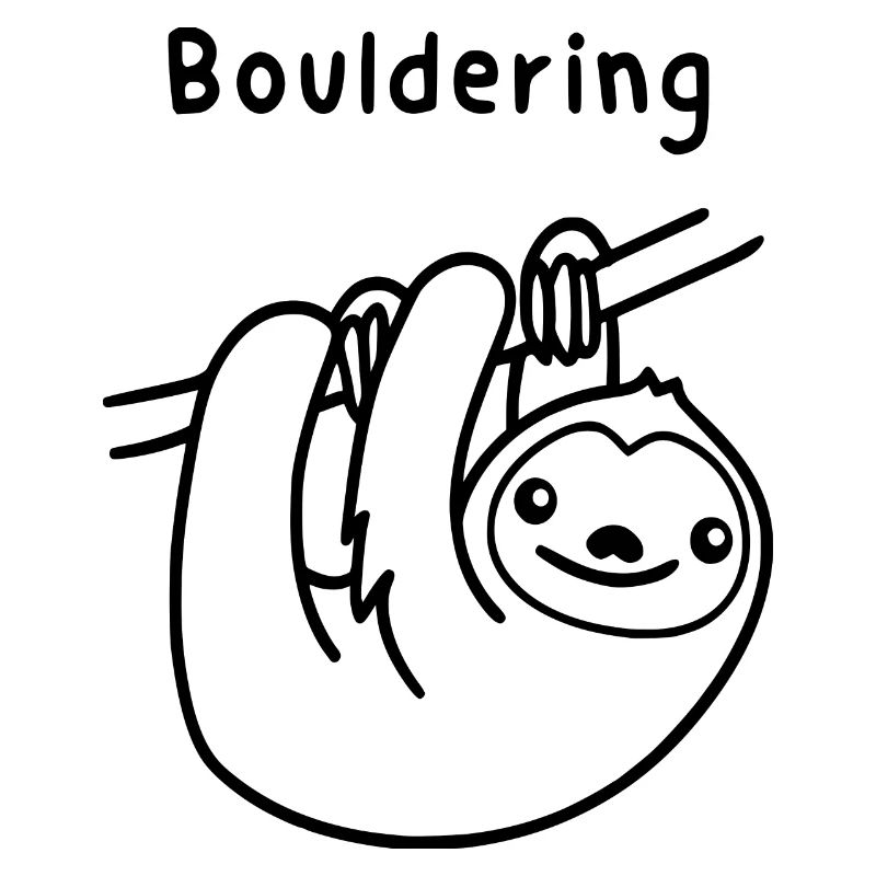 Faultier beim Klettern Bouldering
