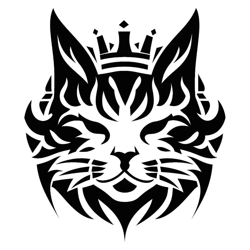 Concise cat with crown