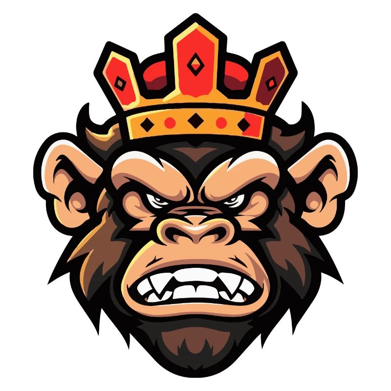 Affe Kopf Krone