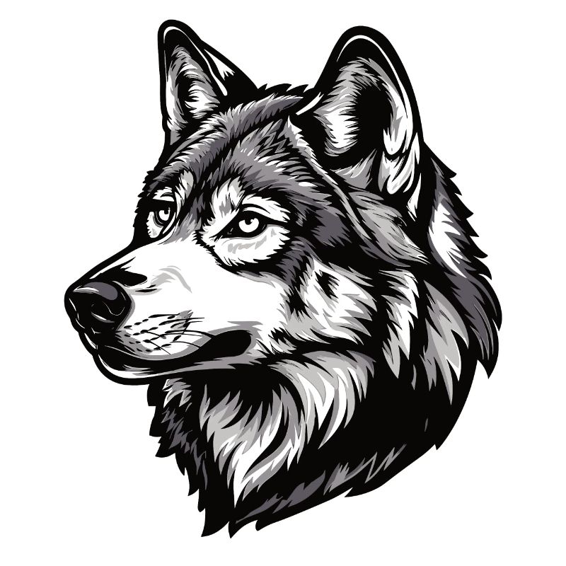 Husky oder Wolf Hund