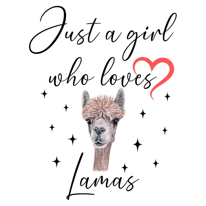 Frau Mädchen Liebe Herz Lama