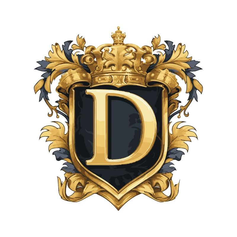 D Buchstabe Logo Krone