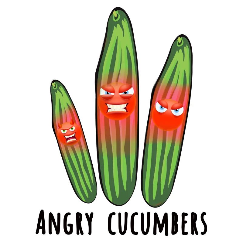 Angry cucumbers,cucumber,angry,comic
