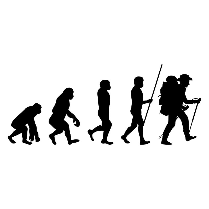 Evolution Wandering Man -