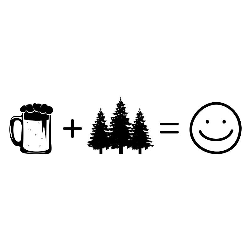 Bier Smile Face und Baum -