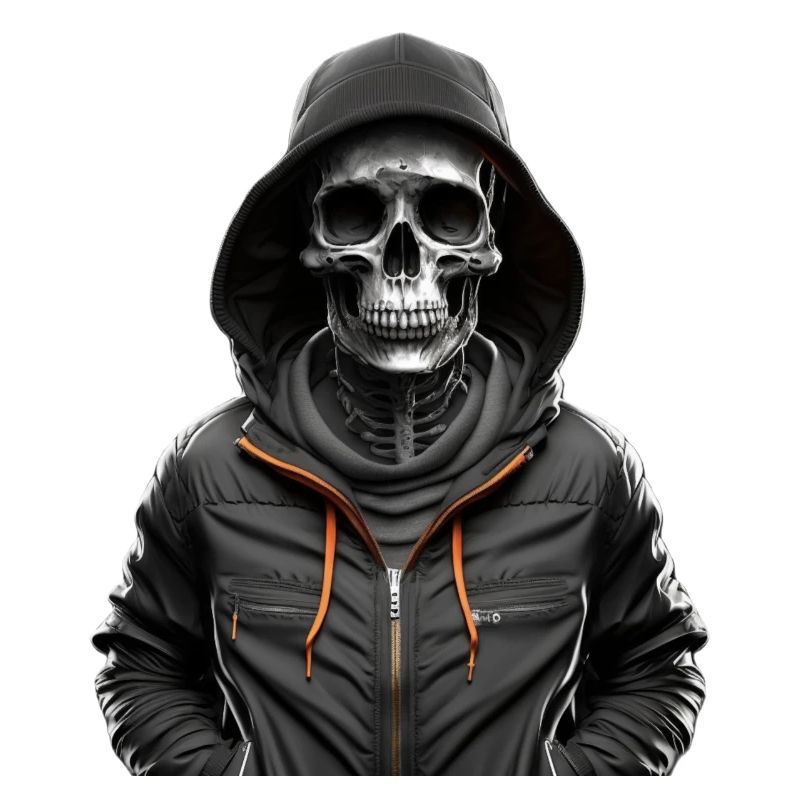 Skelett mit Pullover