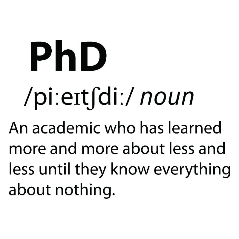PhD Funny Dictionary Definition