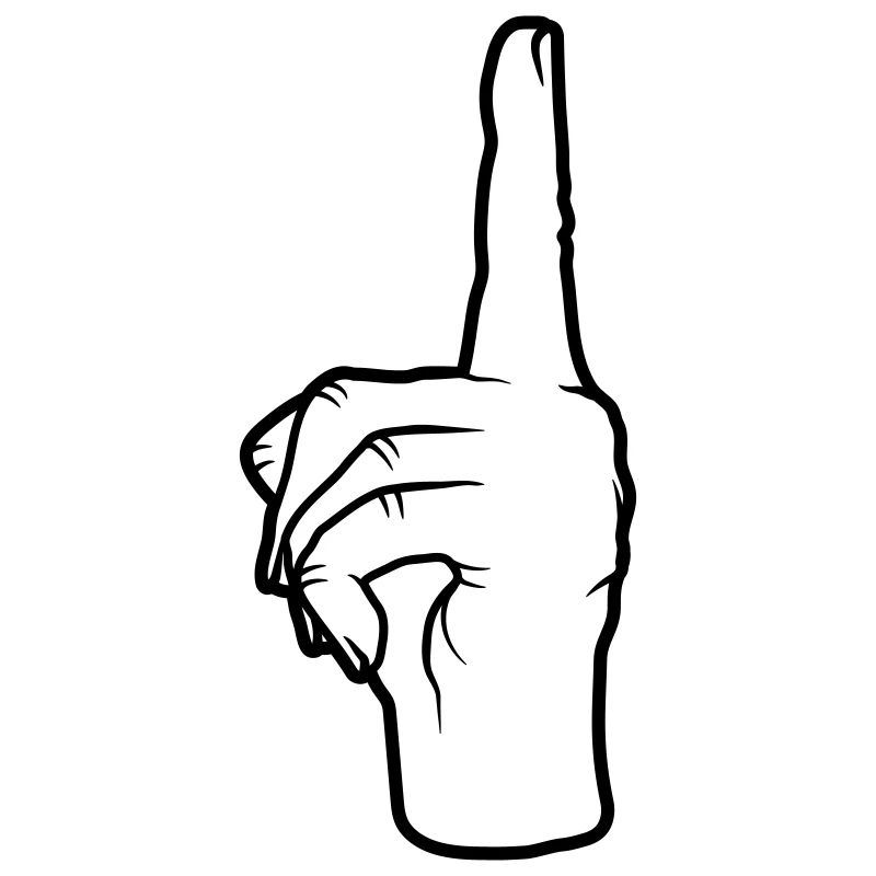 Hand gesture upwards