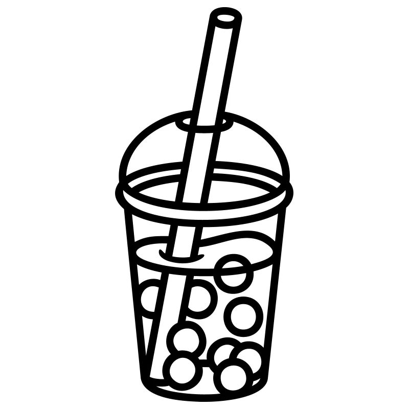 Comic Bubble Tea Design