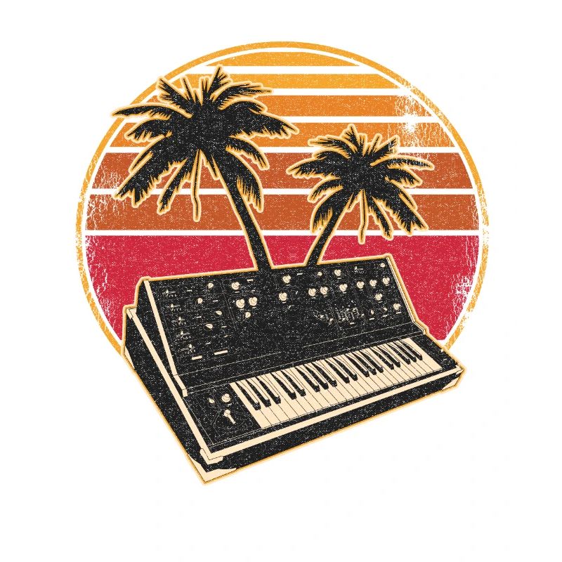 Analog Synthesizer Vintage 70s Sunset Synth