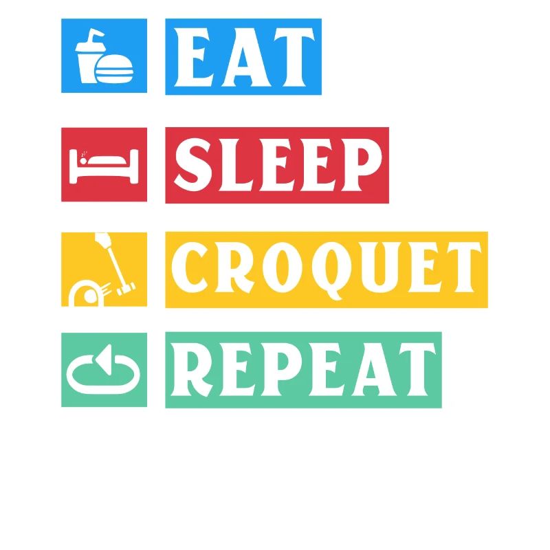 Manger du croquet de sommeil Répéter