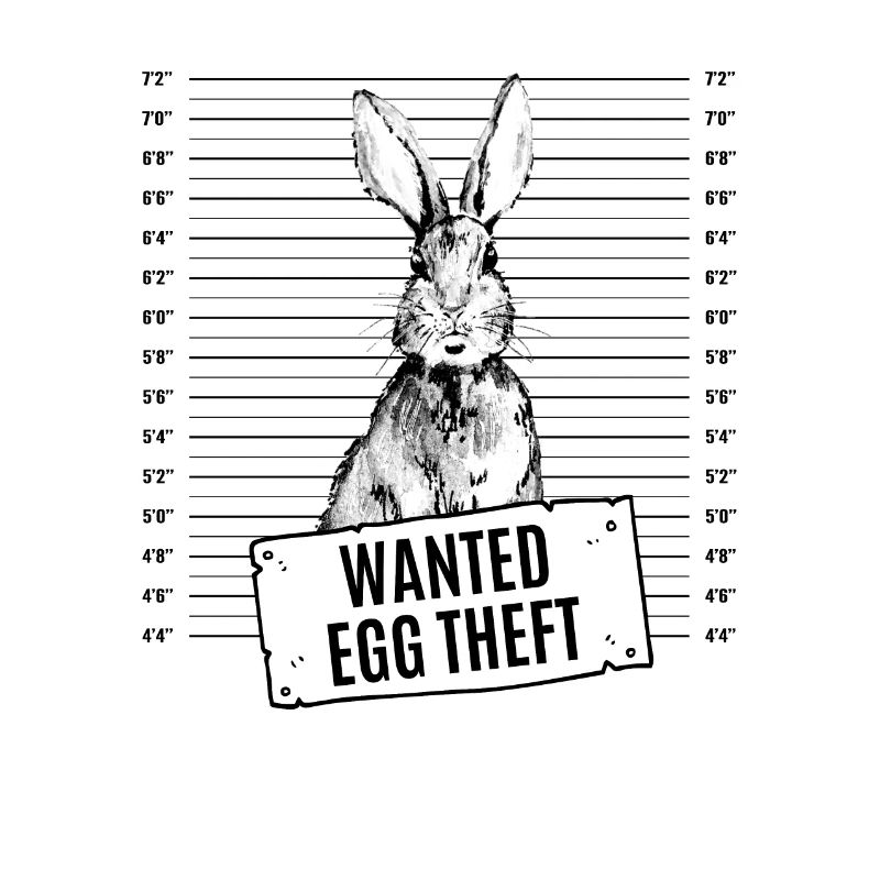 Funny Easter bunny mugshot