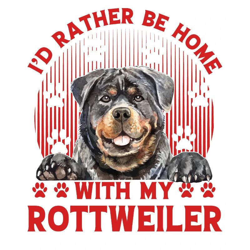 Je préfère être à la maison avec mon Rottweiler